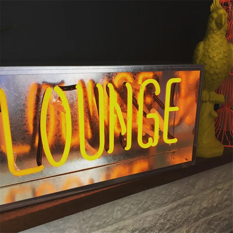 Ретро Lounge Настоящая стеклянная Трубка неоновый свет знак таверна пивной бар