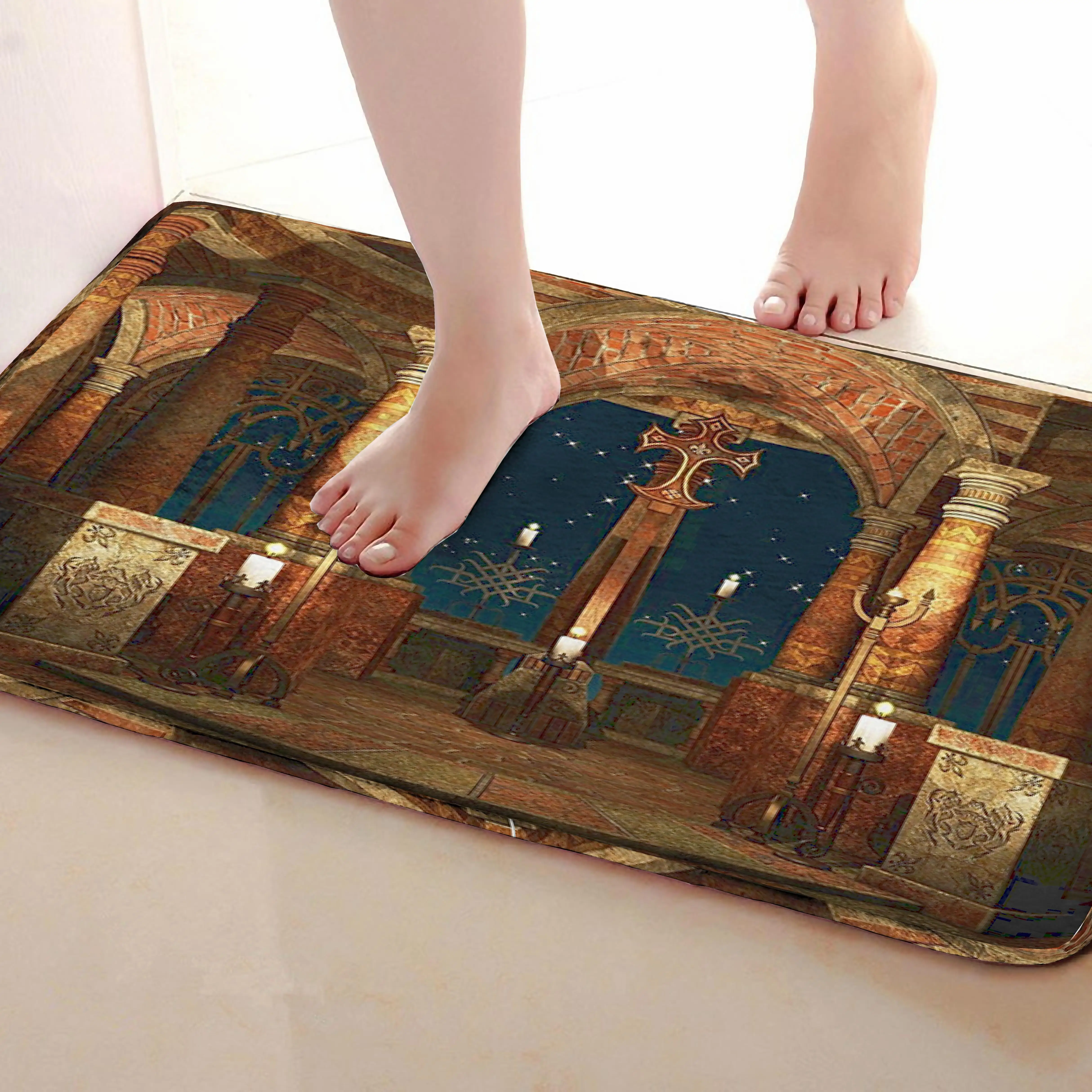 Церковь Стиль открытый Коврики S, забавные Нескользящие Для ванной Коврики, двери Коврики S, дверь входная Коврики s