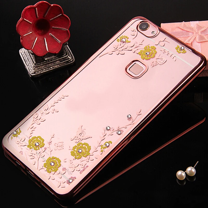 Luxury new Diamond Secret Garden Flowers case For vivo x6 x6plus xplay 5 x5max x5pro soft TPU plating Back Cover