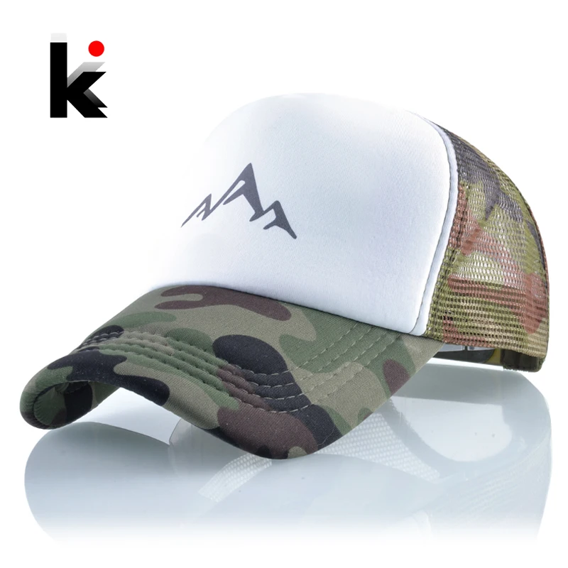 

New Fashion Baseball Cap Women Snapback Mesh Trucker Hat Adjustable Unisex Sport Hat Summer Breathable Bones Casquette