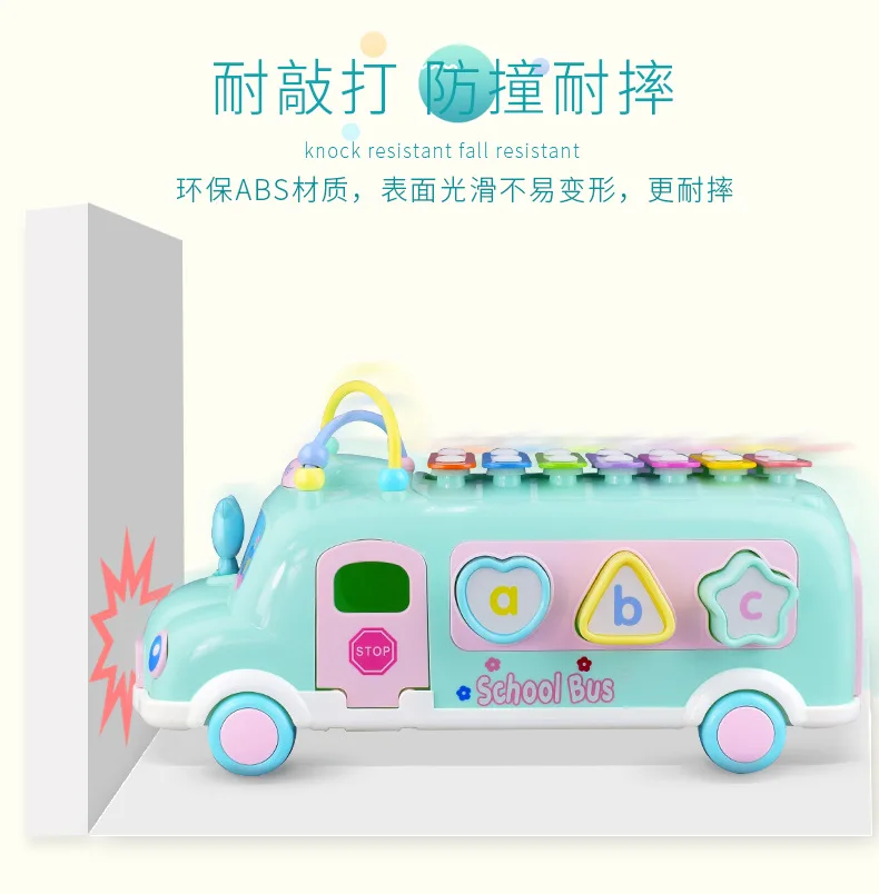 Baby Toys 0 12 13 24 Months Educational Musical Toys for Baby Toddlers School Bus Car Girl Boy Toys rinquedos Para Bebe Oyuncak