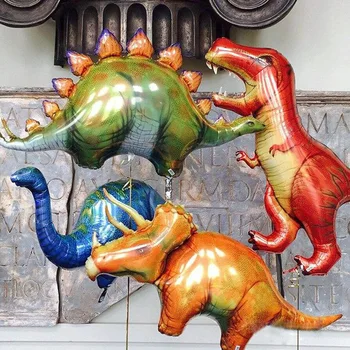 

1pc Giant Dinosaur foil balloon boys animal balloons childrens dinosaur birthday party jurassic world decorations air balls
