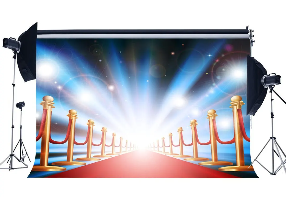 

Interior Stage Backdrop Shining Lights Red Carpet Backdrops Bokeh Glitter Sequins Hollywood Photography Background