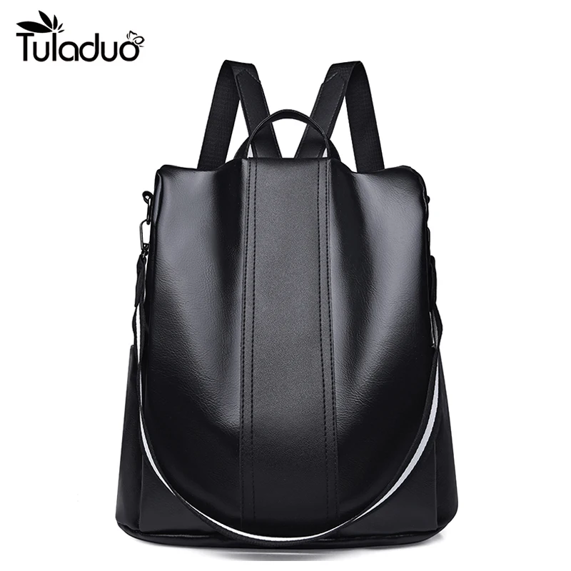 

2019 Fashion Backpack Women Teenage Girls Backpacks Travel Casual Back Pack Multi-Functional Students School Bag Ladies Leather