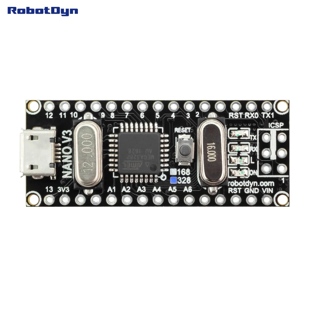 Nano V3 ATmega328/CH340G+ USB 2,0 кабель для передачи данных(50 см). Совместимость с Arduino Nano V3.0. Микро USB, штыревые разъемы не распаяны