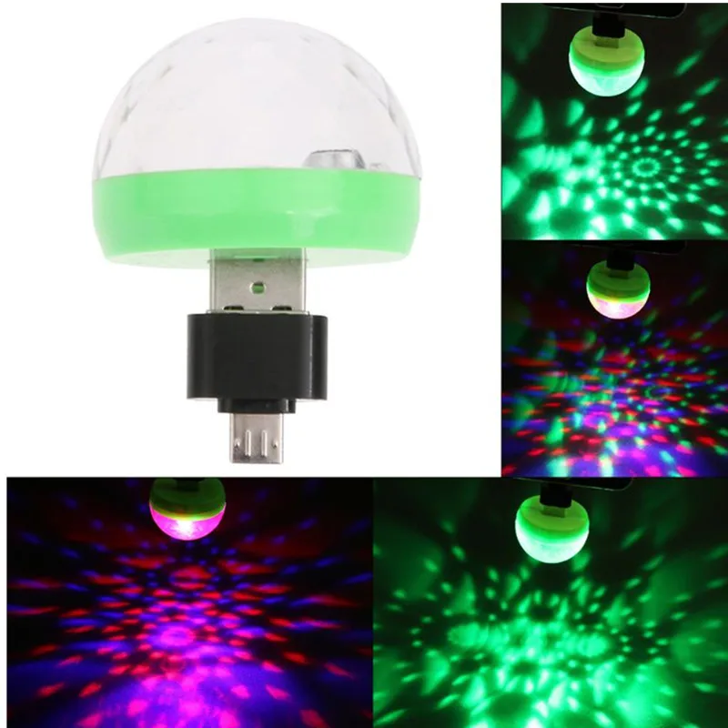 

Mini USB led Party Lights Portable Crystal Magic Ball Home Party Karaoke Decorations Colorful Stage LED Disco Light For Home