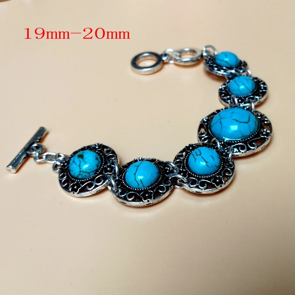 

Fashion Ethnic Bohemian Bracelets & Bangles For WomenBlue Stone Vintage Beach Boho Adjustable Bracelets Jewelry