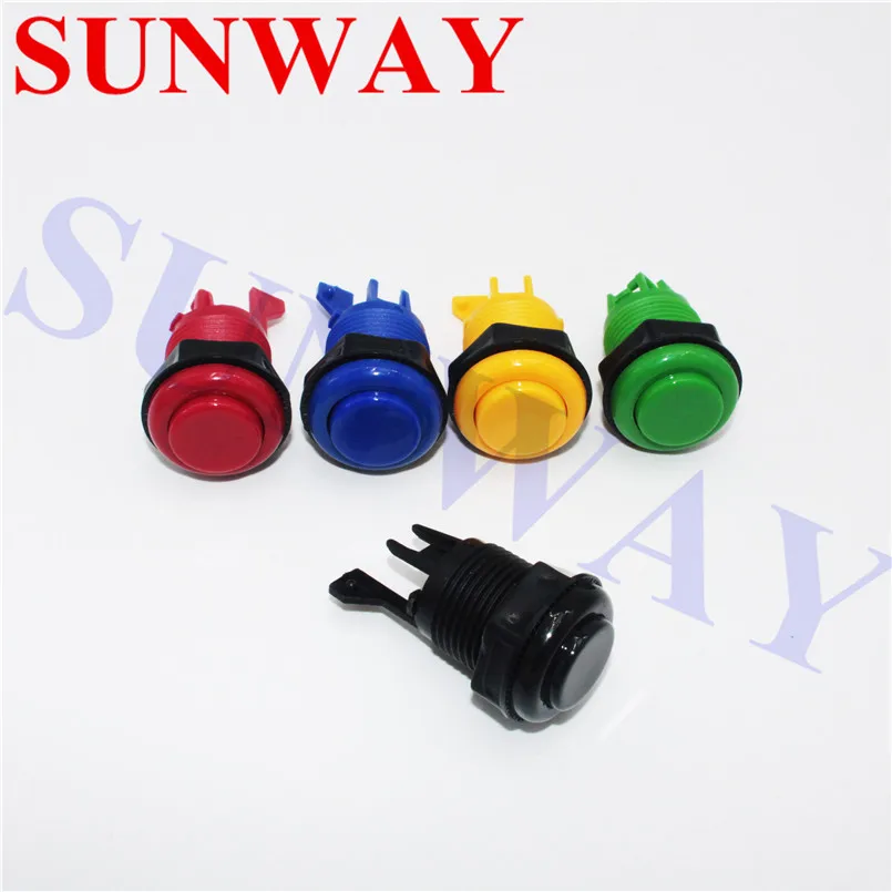 

30pcs American style Push button short arcade buttons 28mm Mounting Hole American Push Button 6 Colour Available Game Machine