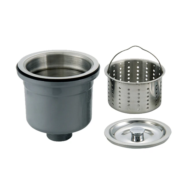 Kitchen Sink Drain Set - Basket Strainer & Disposer Flange and Stopper