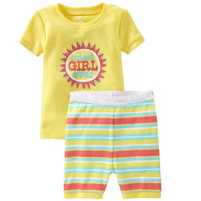 Пижамный костюм для мальчиков комплект летней одежды для девочек, детская одежда для сна детская одежда для мальчиков футболка из хлопка короткие штаны