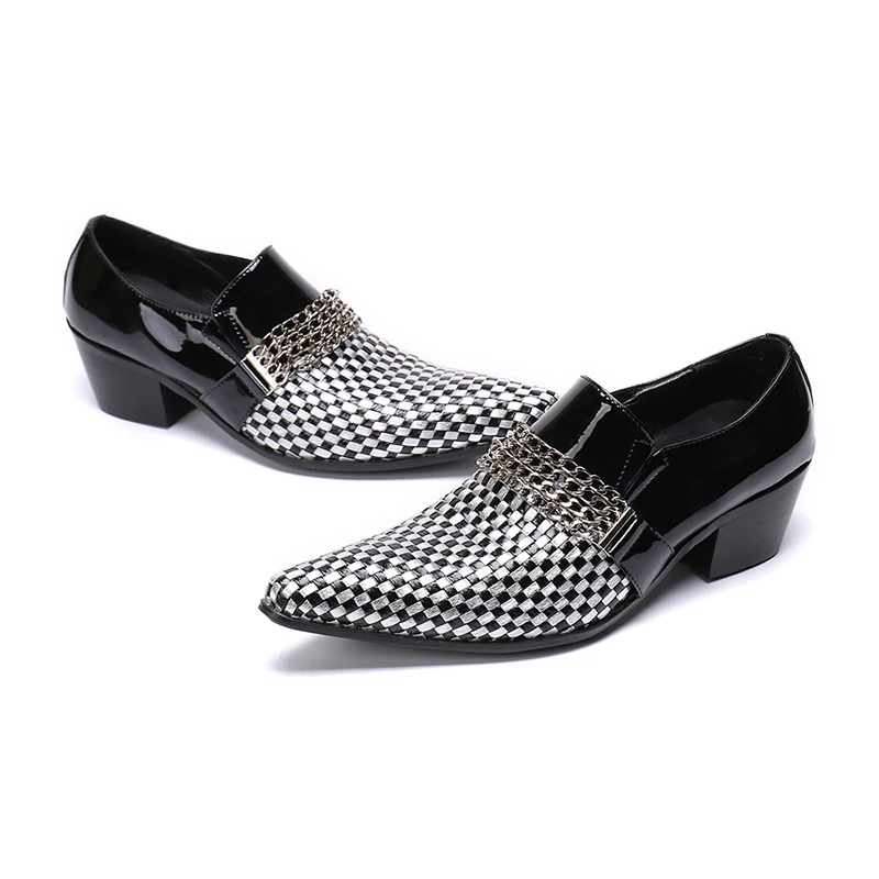 Salto Patente Gingham Crocodilo Couro Festa Formais Alto Vestido De Pele Da Picture Genuína Mens Marca Size47 As Sapatos Homens Casamento Luxo qP7vxwEA