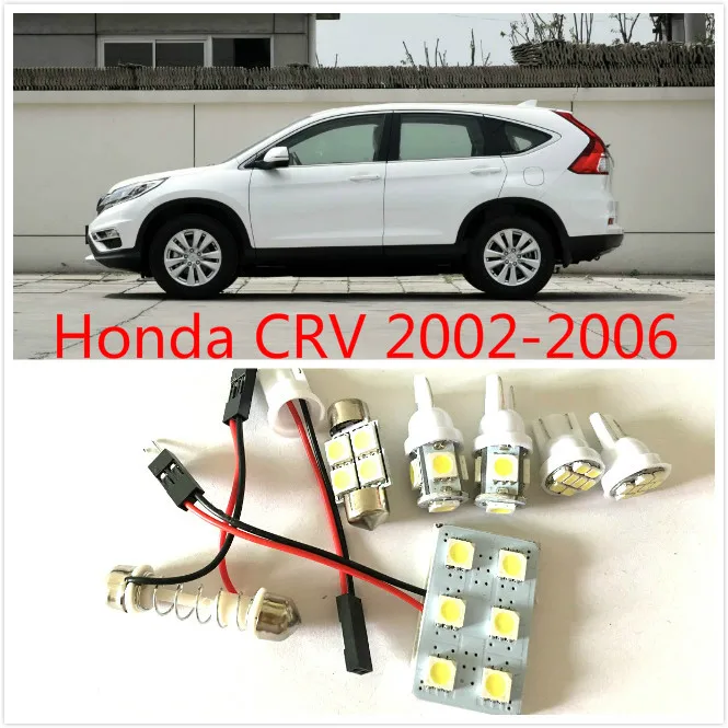 6PCS White LED Lights Interior Package Kit for Honda CRV 2002 2006