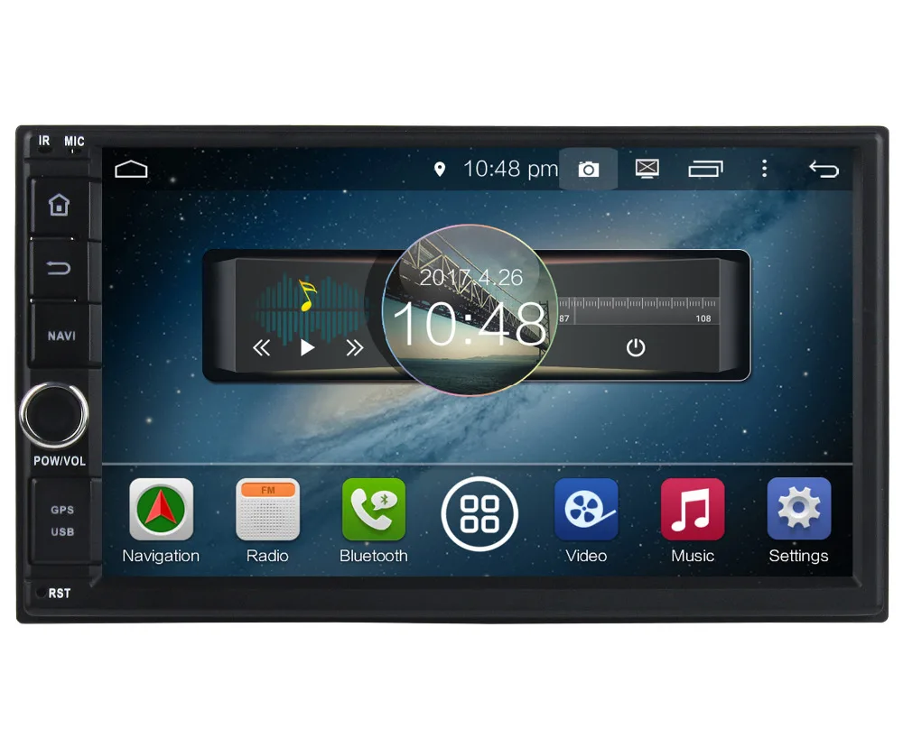 Top Octa-core 2G RAM Android 5.1.1 Universal Double 2 Din Car dvd player Stereo GPS Navigation Radio RDS Head Unit 3G Wifi 1