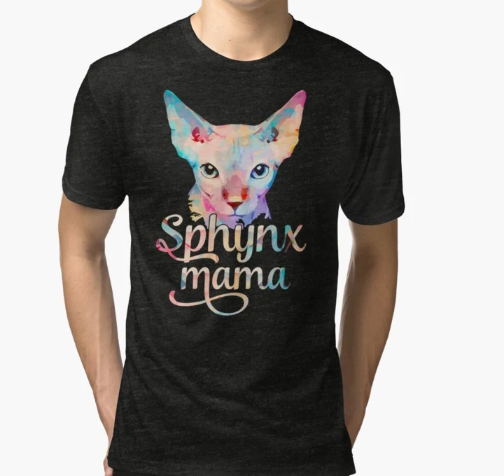 

Men Short sleeve tshirt Sphynx Cat Mama Sphynx Mom Gift T Shirt Women t-shirt