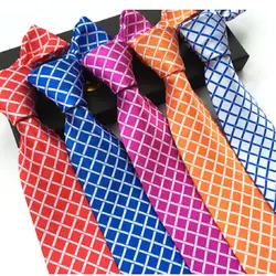 8 см галстук в клетку галстук для мужчин галстуки цветные галстуки костюм аксессуары Человек шеи галстук Проверка связи полиэстер