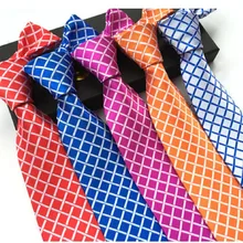 8cm necktie plaid tie for men neckwear colored ties suit accessories man neck tie check ties