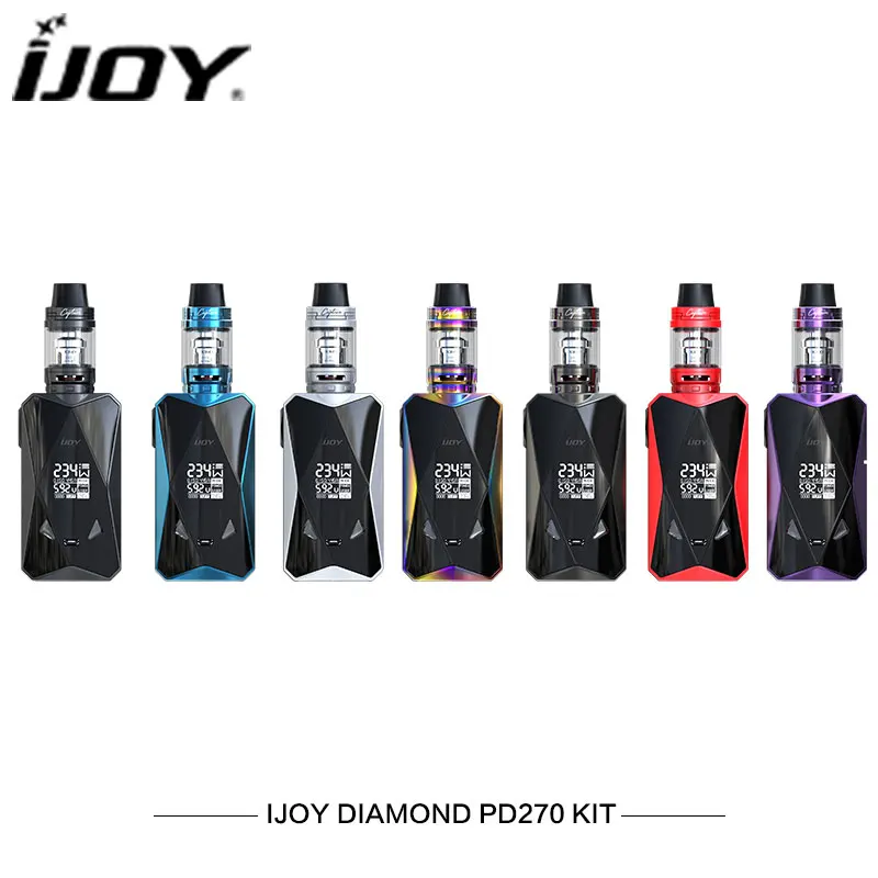 

Original IJOY Diamond PD270 Kit dual 20700 box mod with 4ml Captain X3S Tank E-Cigarettes Best 20700 Electronic Cigarettes Vape