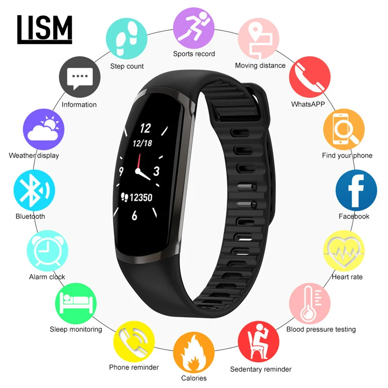 

Smart Bracelet R16 Heart Rate Band Wristband Fitness Tracker Smartwatch Waterproof Color Screen Sport Band Pk Miband 3 Mi Band 4