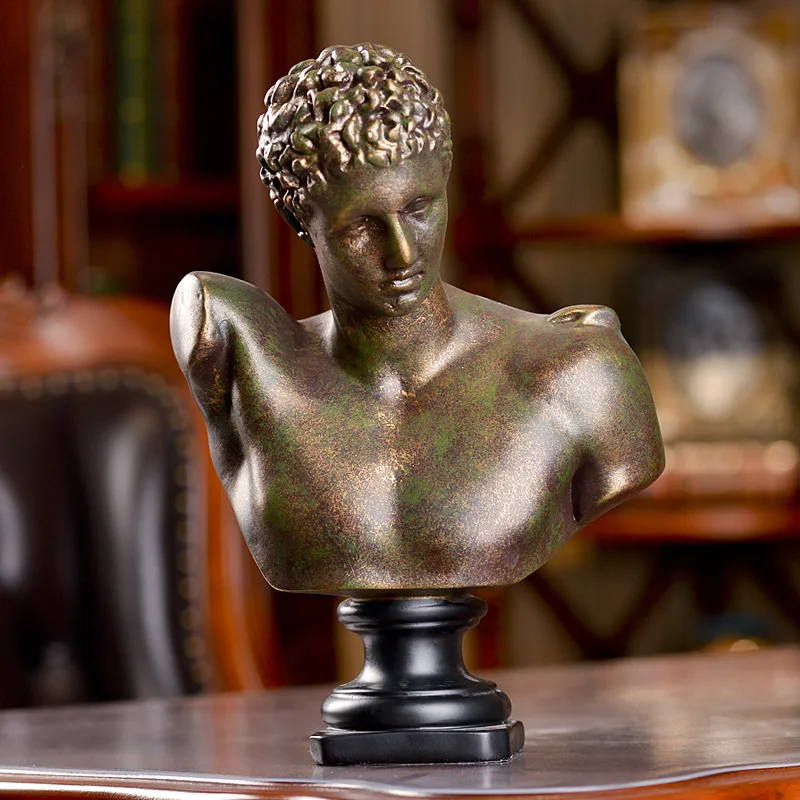 

31cm Retro Venus Head Portraits Bust Statue Roman Mythology Desktop Decoration Office Colophony Crafts Gift L2413
