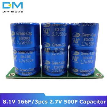 

Super Farad Capacitor 8.1V 166F Ultracapacitor 3pcs 2.7V 500F Automotive Rectifier With Protection Board Module