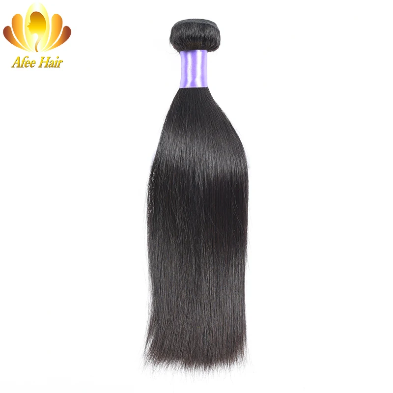 Aliafee Brazilian Virgin Hair Straight 1pc 100% Human Hair Bundles 100g Can Be Dyed and Bleached Natural Black Free Shipping