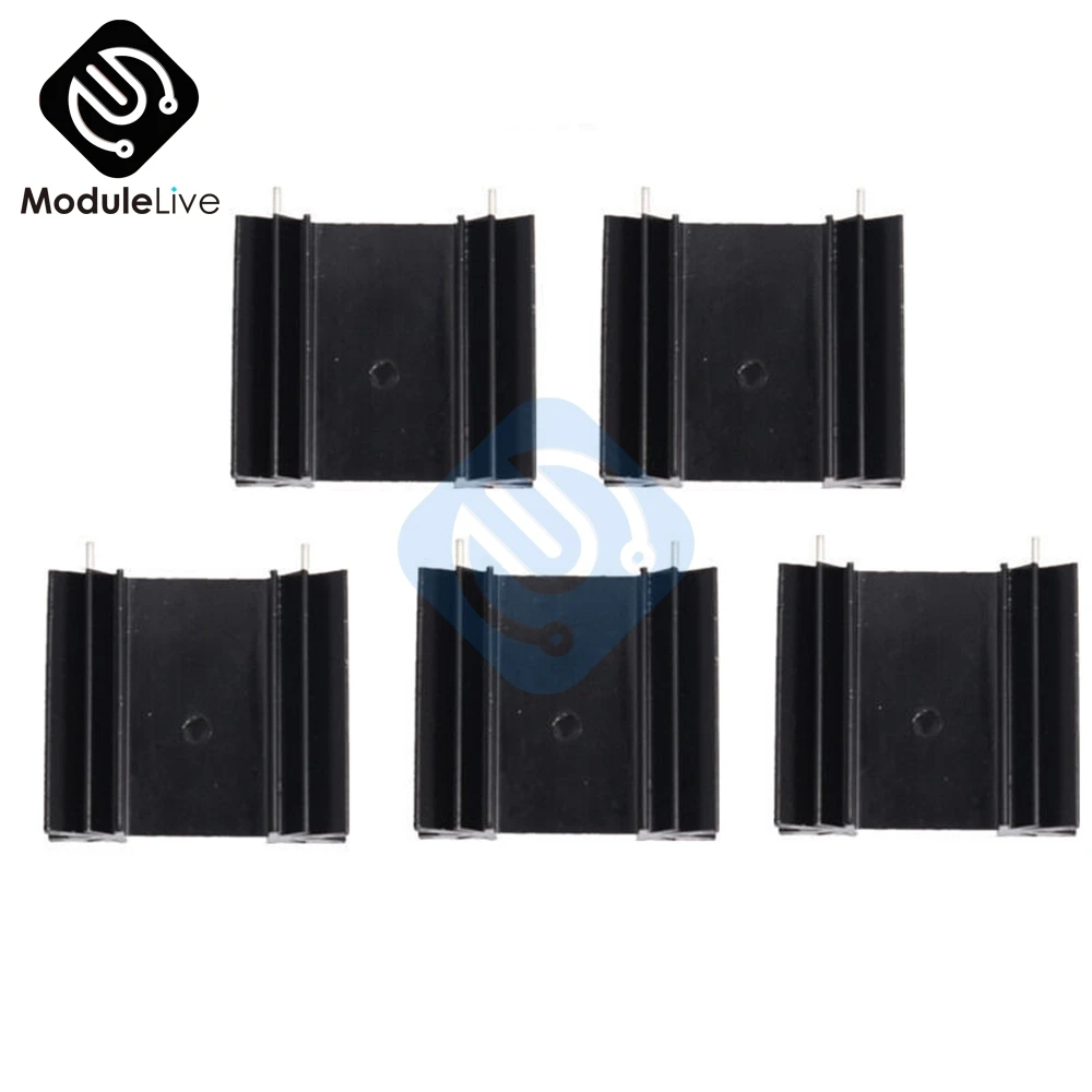 

5PCS Triode IC heat sink For TO-220 Aluminum 34*12*30MM Cooling Fin