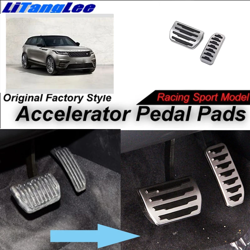 

LitangLee Car Accelerator Pedal Pad Cover Sport Racing Model Pedal For Land For Range For Rover Velar L560 2017~2019 AT