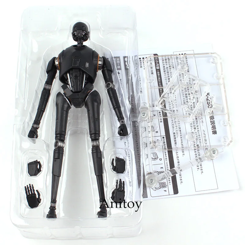 СВЧ Звездные войны фигурка игрушки K-2SO ПВХ Фигурки Коллекционная модель Черная Серия - Цвет: In Bag