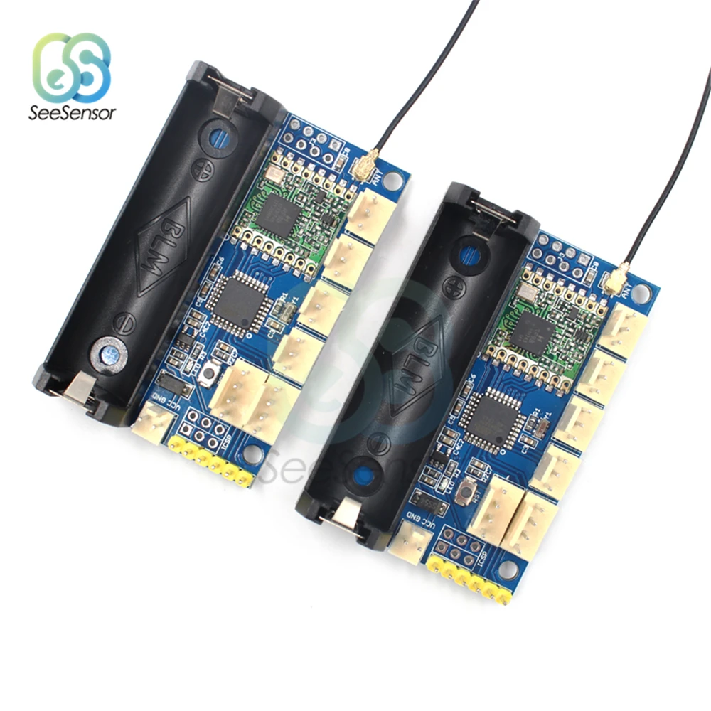 LoRa радио узел V1.0 433 МГц 868 915 МГц RFM95 SX1276 ATmega328P RFM98 с 3,7 V 14500 Батарея держатель 3,7-12 V антенна UFL