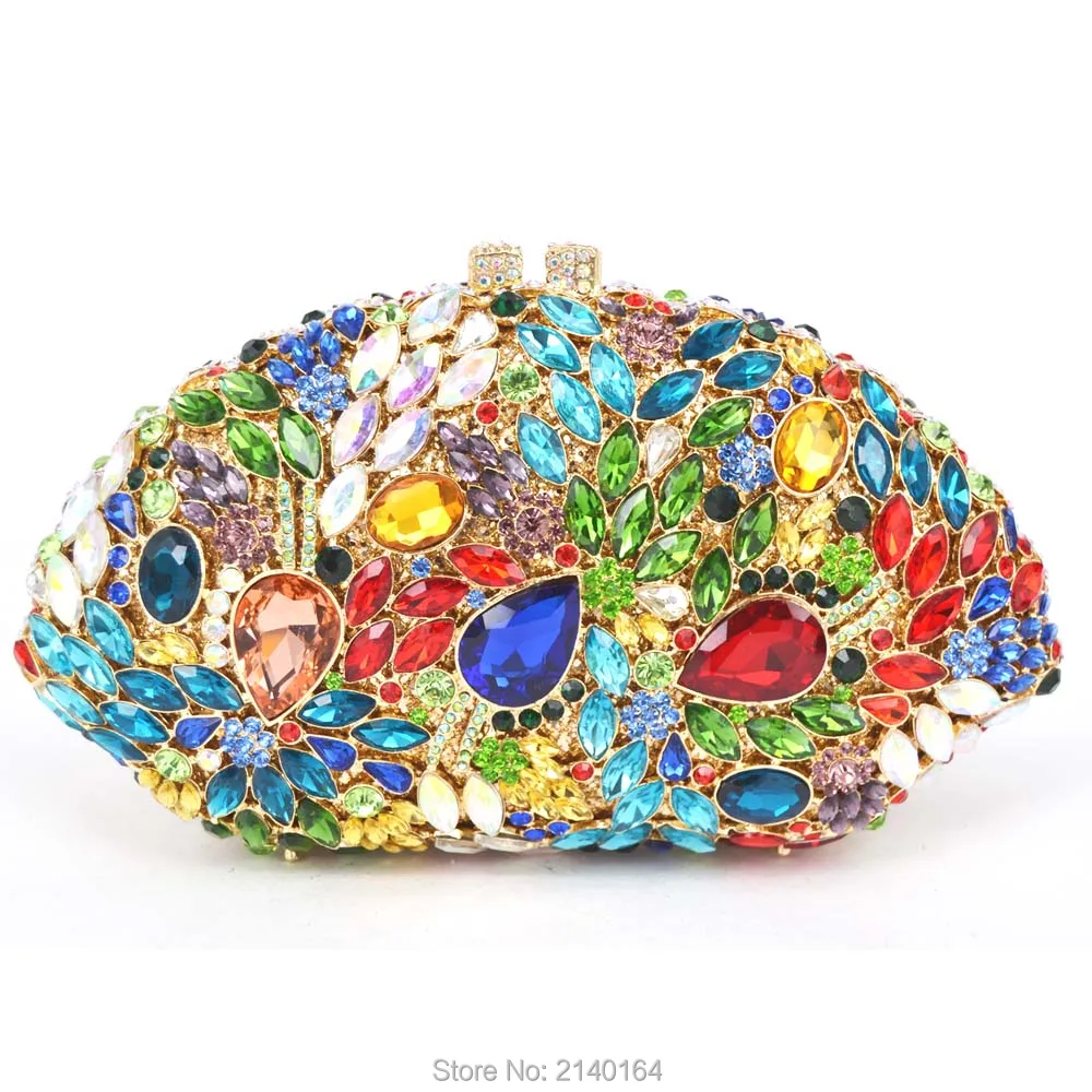 Multicolor Luxury Diamond Clutch Bag rhinestone Evening Purse Party Pochette Lady Feast Banquet Bag Women Wedding