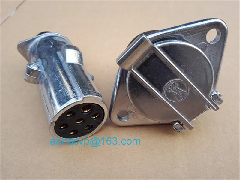 24V 7pin pole trailer end plug trailer connectors plugs sockets1 (2)
