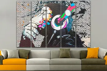 

Modern Canvas Painting Poster Monkey Wall Art Music For Living Room Home Decor Artwork Picture