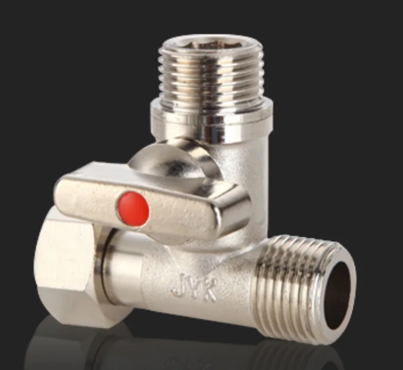 

1pcs 1/2'' BSP Male to Male to Female Tee Type Brass Plated Loose Joint Ball Valve Thick Pipe Fitting Connector for Water Faucet
