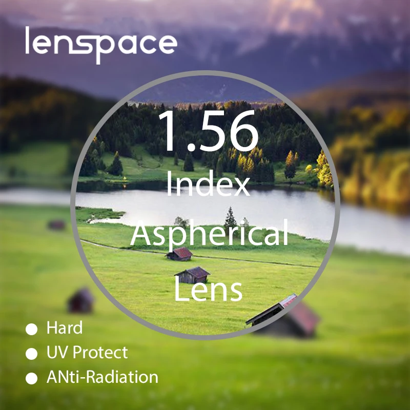 

Lenspace 1.56 Single Vision High Quality Radiation Protection Lens HMC,EMI ,EIM Aspheric Anti-UV Prescription Lenses