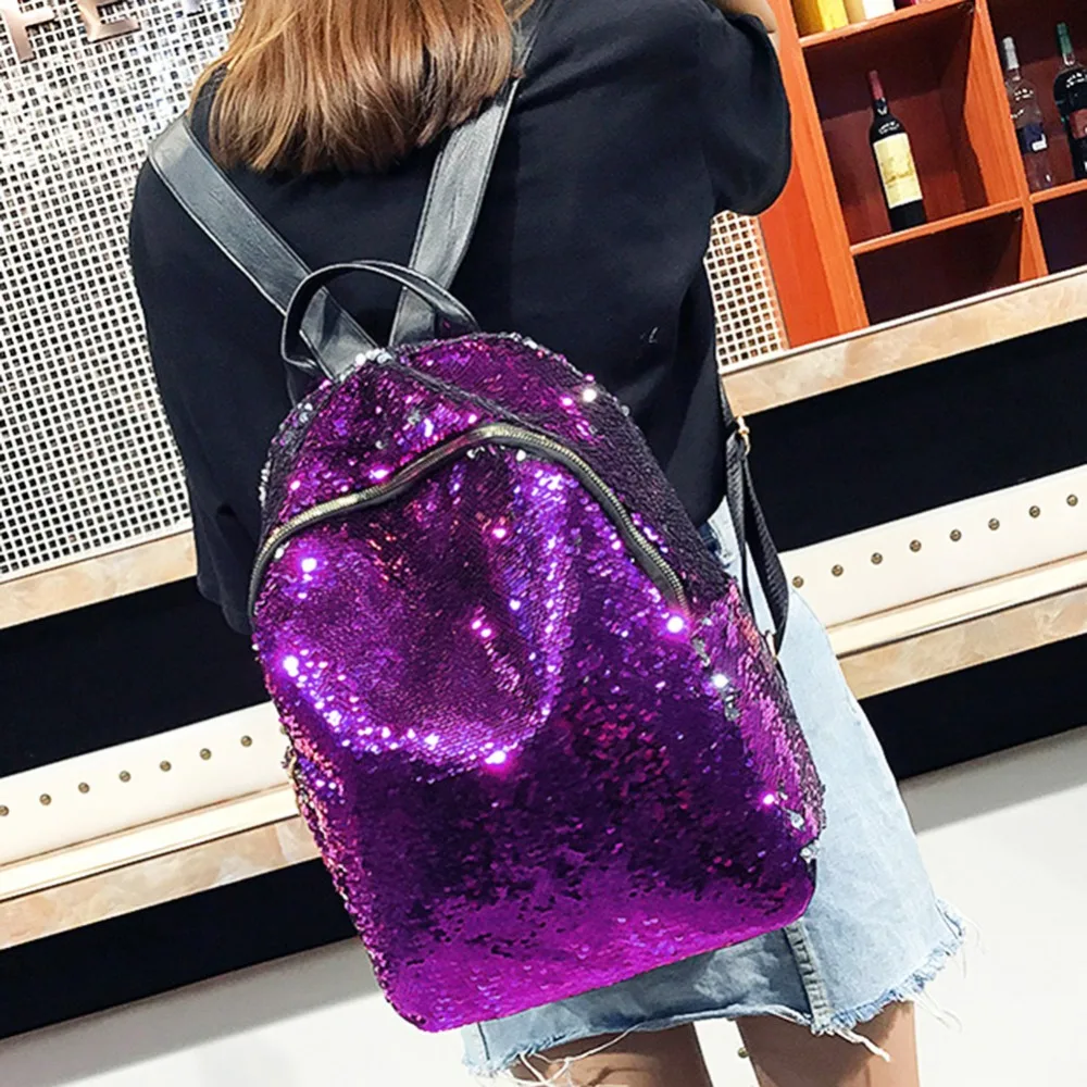 Блёстки рюкзак для женщин Повседневное путешествия Bling Bagpack школьная сумка для подростков обувь девочек женский Mochila Feminina Sac Dos