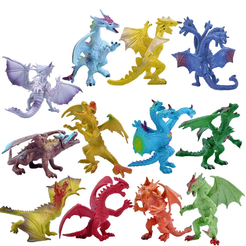 12pcs  Simulation Dragons  Dinosaur Toy Dragon Model Animal Children