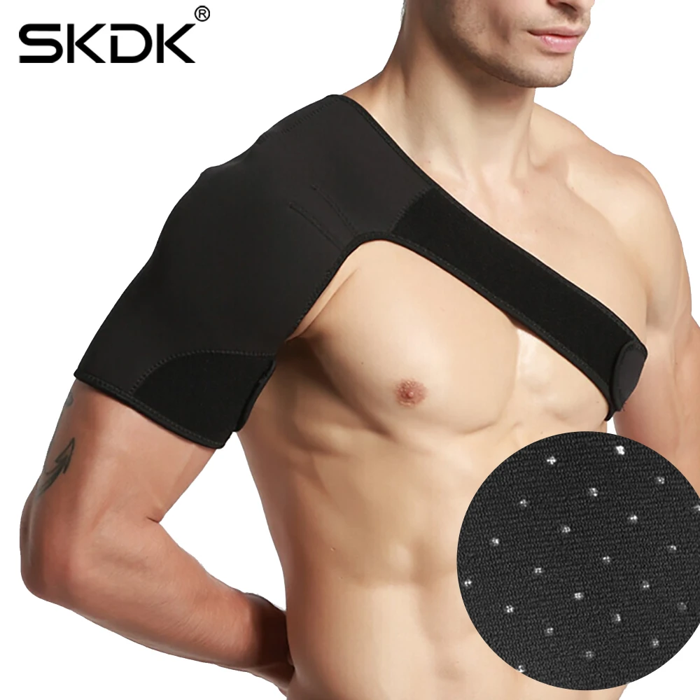 

SKDK 1PC Back Support Breathable Pressure Pad Shoulder Pain Compression Sleeve Shoulder Brace Protector Single Strap Left Right