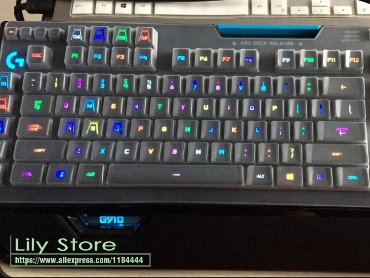 Per Logitech G910 Wired Gioco Tastiera Meccanica Protezione Luminoso Pulsante Di Retroilluminazione Parapolvere Urto Keboard Della Pelle
