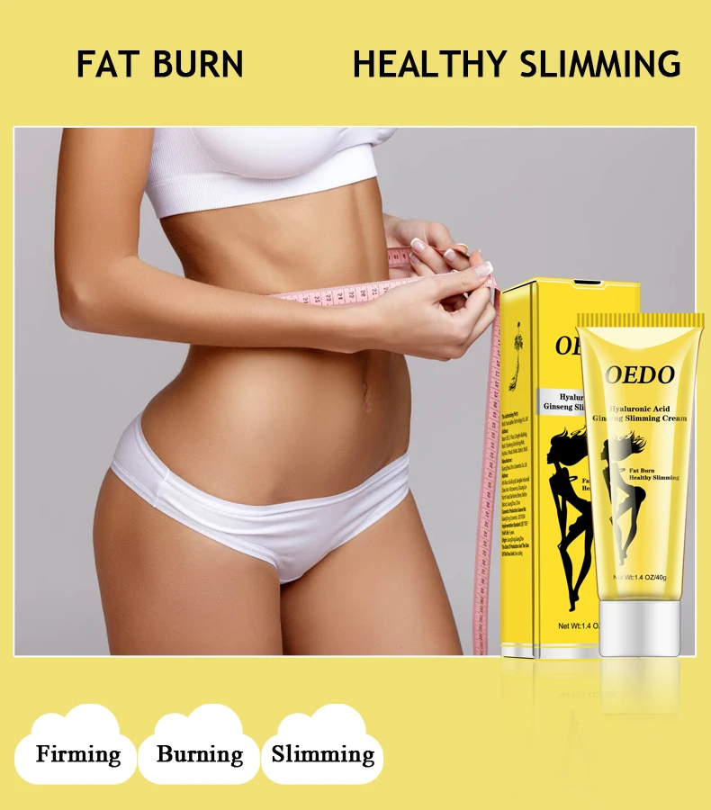 Hyaluronic Acid Ginseng Slimming Cream Reduce Cellulite Lose Weight Burning Fat Slimming Cream Health Care Burning Creams