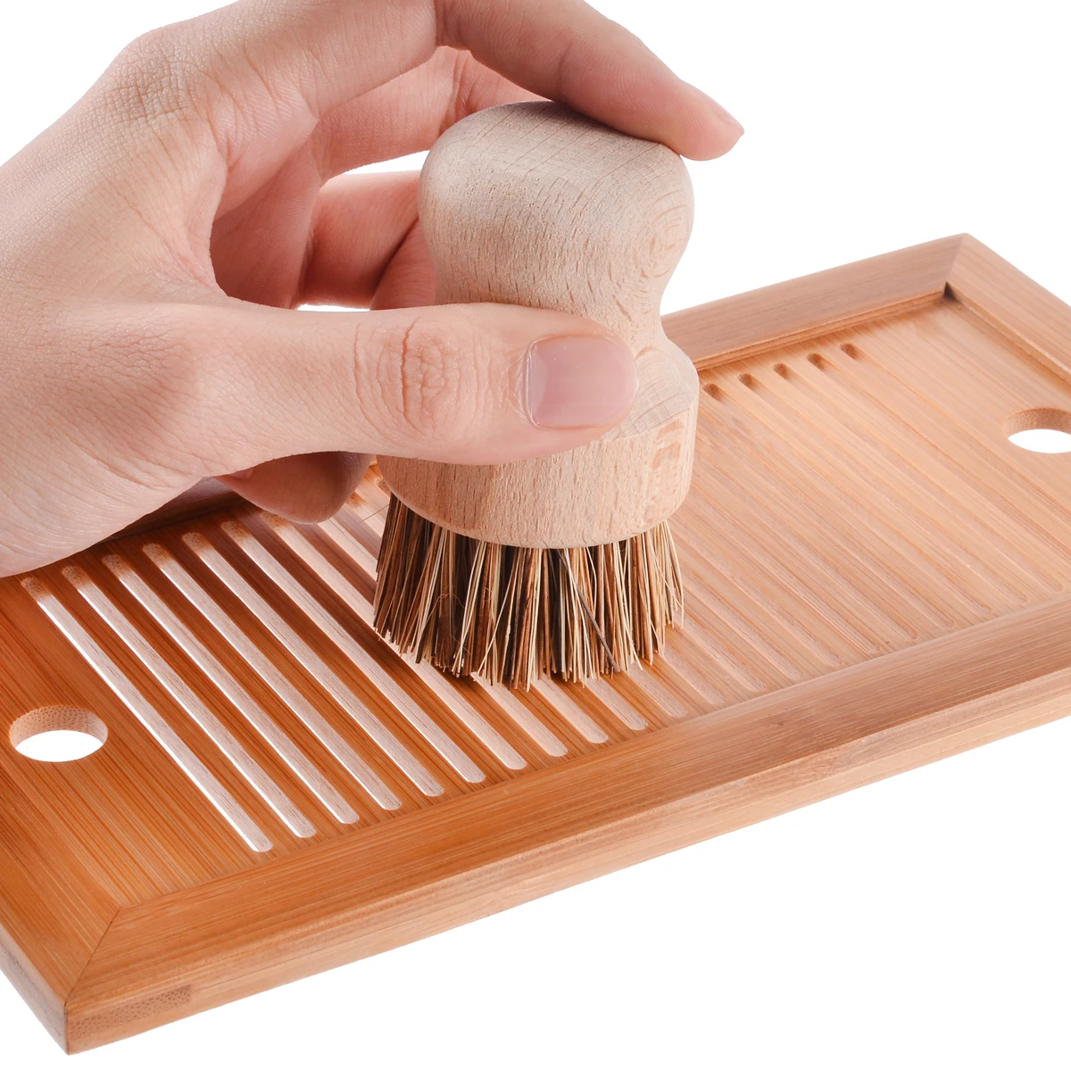 1pc Handheld Wooden Brush Dish Bowl Cleaning Brushes Household Chores Rub Cleaning Tool