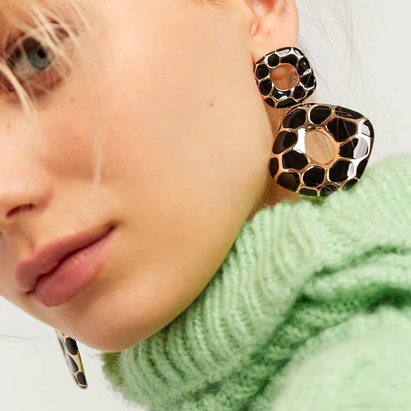 

JUJIA 2019 oorbellen wholesale trendy metal earrings fashion women statement drop earring oorbellen wholesale