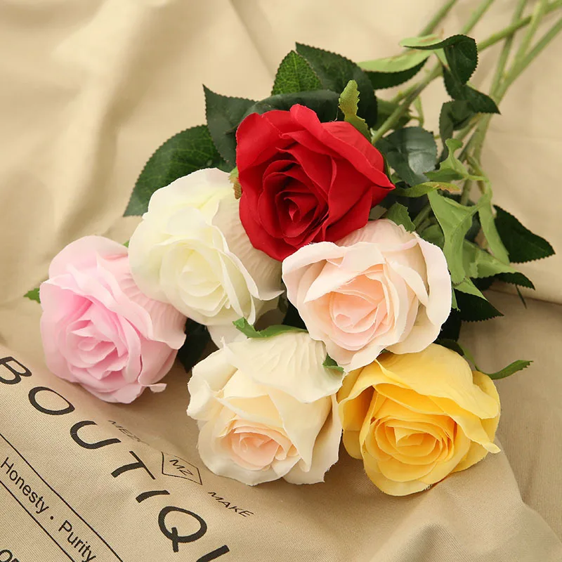 

45cm height artificial rose flower high-grade fake flower wedding party Festive home decor ikebana Valentine's Day photograph