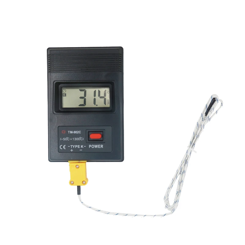 

100pcs/lot by dhl or fedex Digital LCD K Type Thermometer Temperature Thermocouple Probe detector with Sensor -50~1300 Degree
