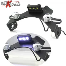 Алюминий мотоциклетные сзади номерных знаков держатель кронштейн с белый светодиодный свет для Yamaha YZF R1 1000