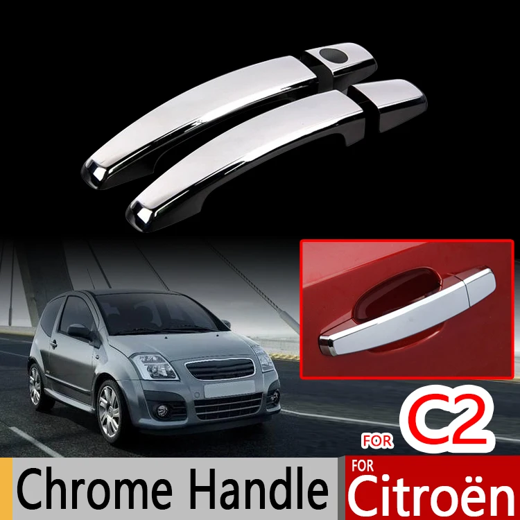 Хромированные Чехлы для ручек Citroen C2 комплект отделки из 2 предметов