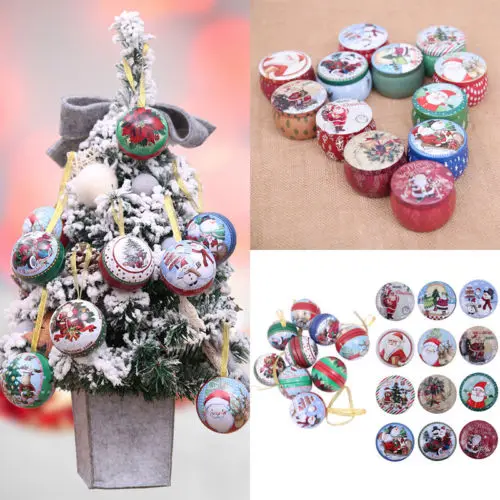 

Christmas Jar Ball Bauble Xmas Iron Art Candy Packaging Tree Hang Party Decor