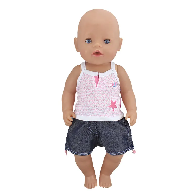 Модный комплект детской одежды для 17 дюймов Reborn Baby Doll 43 см для ухода за ребенком для мам Одежда для кукол, аксессуары для куклы - Цвет: R4