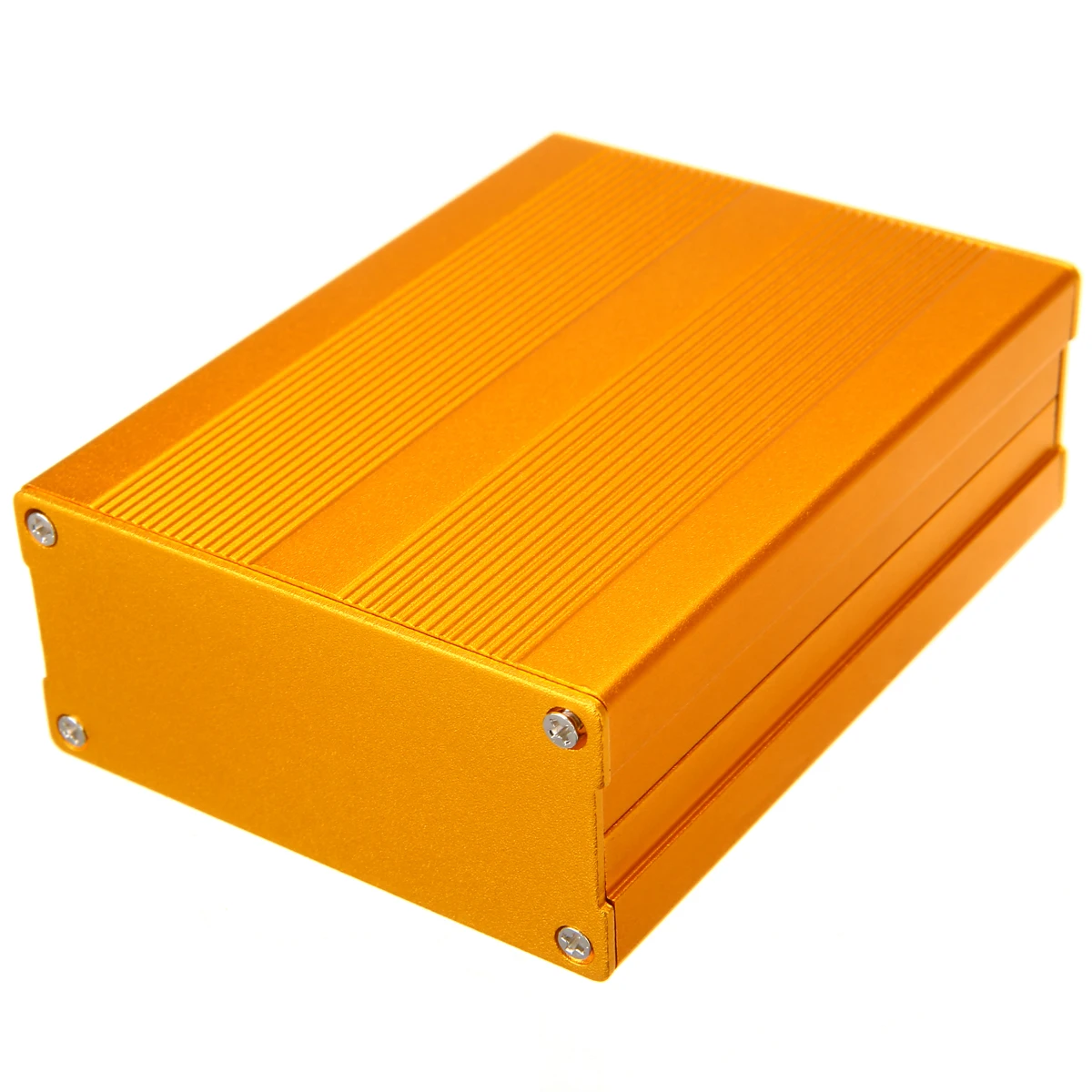 New 1Pcs Durable Aluminum Enclosure Box Gold Electronic Project Box Case 100x76x35mm For Amplifier Circuit Board