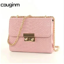 

COUGINM Fashion Crocodile PU Leather Mini Small Women Alligator Crossbody Bags Chain Women's Handbag Messenger Shoulder Bag