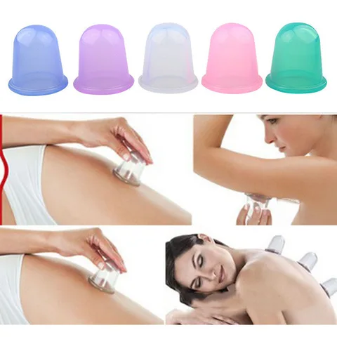 Natural silicone Family Body Massage Helper Anti Cellulite Vacuum Cupping Cups Health Care Ahuecamiento vaso